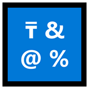 Emoji 🔣 Pulsante con simboli su Microsoft Windows 10 May 2019 Update.