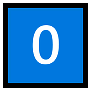 0️⃣ Emoji Tecla: 0 na Microsoft Windows 10 May 2019 Update.