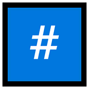 Emoji #️⃣ Tasto: # su Microsoft Windows 10 May 2019 Update.