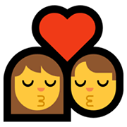 Emoji 💏 Bacio Tra Coppia su Microsoft Windows 10 May 2019 Update.