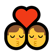 👨‍❤️‍💋‍👨 Emoji Beso: Hombre Y Hombre en Microsoft Windows 10 May 2019 Update.