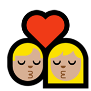 Émoji 👨🏼‍❤️‍💋‍👩🏼 Bisou - Homme: Peau Moyennement Claire, Femme: Peau Moyennement Claire sur Microsoft Windows 10 May 2019 Update.