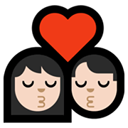 💏🏻 Emoji sich küssendes Paar, helle Hautfarbe Microsoft Windows 10 May 2019 Update.