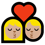 Emoji 💏🏼 Bacio Tra Coppia, Carnagione Abbastanza Chiara su Microsoft Windows 10 May 2019 Update.
