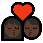 💏🏿 Emoji sich küssendes Paar, dunkle Hautfarbe Microsoft Windows 10 May 2019 Update.