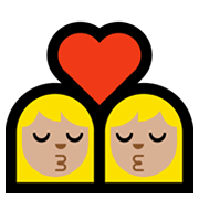👩🏼‍❤️‍💋‍👩🏼 Emoji Beso - Mujer: Tono De Piel Claro Medio, Mujer: Tono De Piel Claro Medio en Microsoft Windows 10 May 2019 Update.