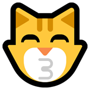 😽 Emoji Gato Besando en Microsoft Windows 10 May 2019 Update.