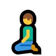 Emoji 🧎 Persona Inginocchiata su Microsoft Windows 10 May 2019 Update.