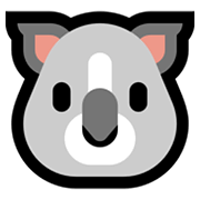 Émoji 🐨 Koala sur Microsoft Windows 10 May 2019 Update.