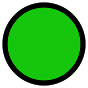 Emoji 🟢 Cerchio Verde su Microsoft Windows 10 May 2019 Update.