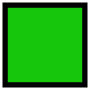 Emoji 🟩 Quadrato Verde su Microsoft Windows 10 May 2019 Update.