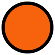 Emoji 🟠 Cerchio Arancione su Microsoft Windows 10 May 2019 Update.