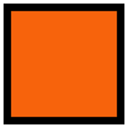 Émoji 🟧 Carré Orange sur Microsoft Windows 10 May 2019 Update.