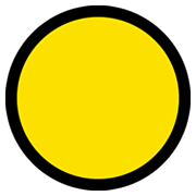 Emoji 🟡 Cerchio Giallo su Microsoft Windows 10 May 2019 Update.