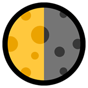 Emoji 🌗 Ultimo Quarto Di Luna su Microsoft Windows 10 May 2019 Update.