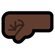 Emoji 🤛🏿 Pugno A Sinistra: Carnagione Scura su Microsoft Windows 10 May 2019 Update.