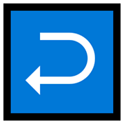 ↩️ Emoji Flecha Derecha Curvándose A La Izquierda en Microsoft Windows 10 May 2019 Update.