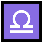 Emoji ♎ Segno Zodiacale Della Bilancia su Microsoft Windows 10 May 2019 Update.