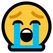 😭 Emoji heulendes Gesicht Microsoft Windows 10 May 2019 Update.