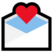 Emoji 💌 Lettera D’amore su Microsoft Windows 10 May 2019 Update.