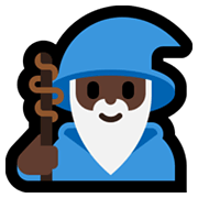 🧙🏿 Emoji Persona Maga: Tono De Piel Oscuro en Microsoft Windows 10 May 2019 Update.