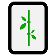 Emoji 🀤 Mahjong - Bambù su Microsoft Windows 10 May 2019 Update.