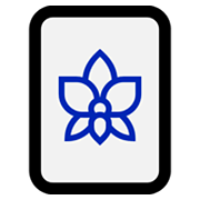 Émoji 🀣 Mah-jong - orchidée sur Microsoft Windows 10 May 2019 Update.