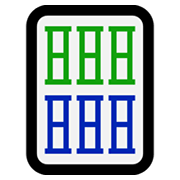 Emoji 🀕 Mahjong - sei bambù su Microsoft Windows 10 May 2019 Update.
