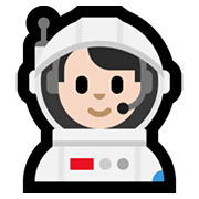 👨🏻‍🚀 Emoji Astronauta Hombre: Tono De Piel Claro en Microsoft Windows 10 May 2019 Update.
