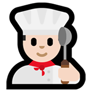 👨🏻‍🍳 Emoji Cocinero: Tono De Piel Claro en Microsoft Windows 10 May 2019 Update.