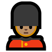 💂🏽‍♂️ Emoji Wachmann: mittlere Hautfarbe Microsoft Windows 10 May 2019 Update.