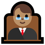 👨🏽‍⚖️ Emoji Juez: Tono De Piel Medio en Microsoft Windows 10 May 2019 Update.