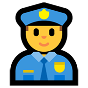 👮‍♂️ Emoji Agente De Policía Hombre en Microsoft Windows 10 May 2019 Update.