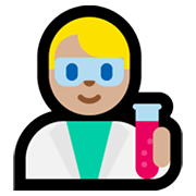 Emoji 👨🏼‍🔬 Scienziato: Carnagione Abbastanza Chiara su Microsoft Windows 10 May 2019 Update.