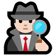 Emoji 🕵🏻‍♂️ Investigatore: Carnagione Chiara su Microsoft Windows 10 May 2019 Update.