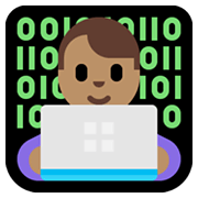 👨🏽‍💻 Emoji Tecnólogo: Tono De Piel Medio en Microsoft Windows 10 May 2019 Update.