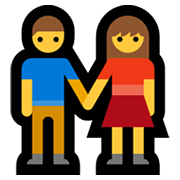 Emoji 👫 Uomo E Donna Che Si Tengono Per Mano su Microsoft Windows 10 May 2019 Update.