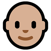 👨🏼‍🦲 Emoji Hombre: Tono De Piel Claro Medio Y Sin Pelo en Microsoft Windows 10 May 2019 Update.