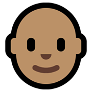 👨🏽‍🦲 Emoji Homem: Pele Morena E Careca na Microsoft Windows 10 May 2019 Update.