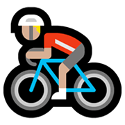 Émoji 🚴🏼‍♂️ Cycliste Homme : Peau Moyennement Claire sur Microsoft Windows 10 May 2019 Update.