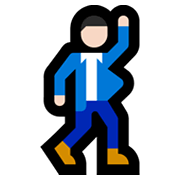 🕺🏻 Emoji tanzender Mann: helle Hautfarbe Microsoft Windows 10 May 2019 Update.