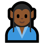 🧝🏾‍♂️ Emoji Elf: mitteldunkle Hautfarbe Microsoft Windows 10 May 2019 Update.