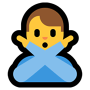 🙅‍♂️ Emoji Homem Fazendo Gesto De «não» na Microsoft Windows 10 May 2019 Update.