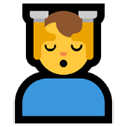 Emoji 💆‍♂️ Uomo Che Riceve Un Massaggio su Microsoft Windows 10 May 2019 Update.
