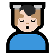 💆🏻‍♂️ Emoji Mann, der eine Kopfmassage bekommt: helle Hautfarbe Microsoft Windows 10 May 2019 Update.