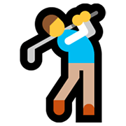 Emoji 🏌️‍♂️ Golfista Uomo su Microsoft Windows 10 May 2019 Update.