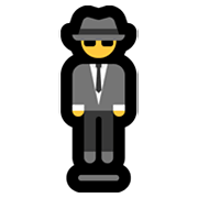 Emoji 🕴️ Uomo Con Completo Che Levita su Microsoft Windows 10 May 2019 Update.