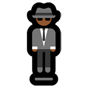 🕴🏾 Emoji schwebender Mann im Anzug: mitteldunkle Hautfarbe Microsoft Windows 10 May 2019 Update.