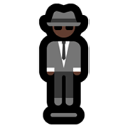 Emoji 🕴🏿 Uomo Con Completo Che Levita: Carnagione Scura su Microsoft Windows 10 May 2019 Update.