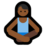 🧘🏾‍♂️ Emoji Hombre En Posición De Loto: Tono De Piel Oscuro Medio en Microsoft Windows 10 May 2019 Update.